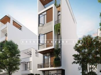 Thiết kế nhà phố 4 tầng hiện đại