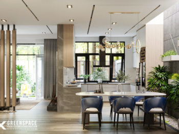 Thiết kế nội thất biệt thự vườn 1 tầng