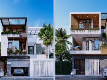 TOP 8 MẪU NHÀ PHỐ 3 TẦNG MÁI BẰNG HIỆN ĐẠI