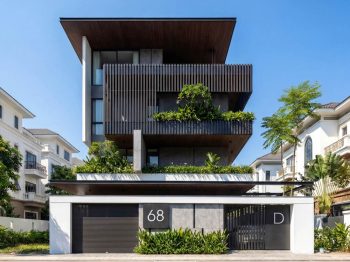 THI CÔNG BIỆT THỰ 4 TẦNG ĐÀ NẴNG D’VILLA –  TONE ĐEN QUYỀN LỰC